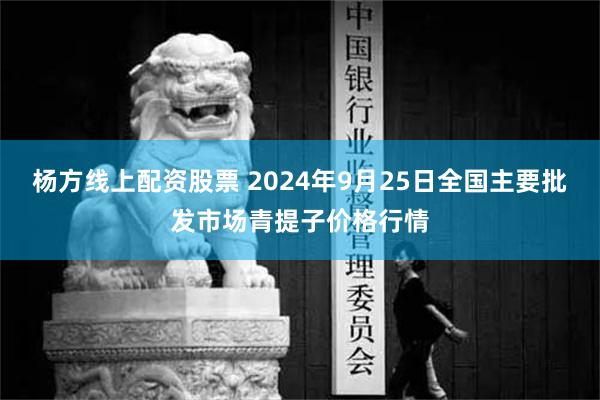 杨方线上配资股票 2024年9月25日全国主要批发市场青提子价格行情