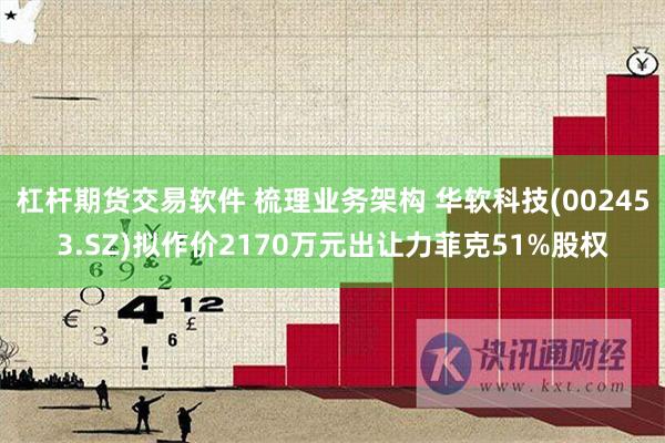 杠杆期货交易软件 梳理业务架构 华软科技(002453.SZ)拟作价2170万元出让力菲克51%股权