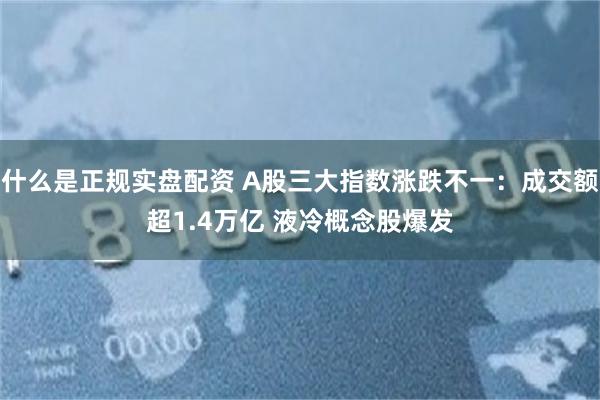 什么是正规实盘配资 A股三大指数涨跌不一：成交额超1.4万亿 液冷概念股爆发