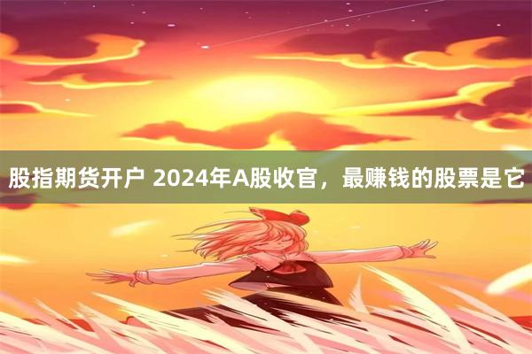 股指期货开户 2024年A股收官，最赚钱的股票是它