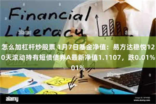 怎么加杠杆炒股票 1月7日基金净值：易方达稳悦120天滚动持有短债债券A最新净值1.1107，跌0.01%